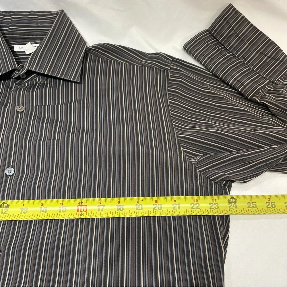 Banana Republic Striped Long Sleeve Dress Shirt Large Office Business‎ Workwear